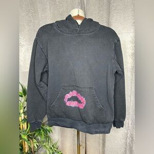 Babylon LA We Light The Fires “Babylon Lumieres” Print Hoodie Black Wash Sz S